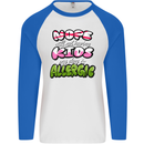 Not Having Kids the Dog is Allergic Funny Mens L/S Baseball T-Shirt White/Royal Blue