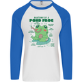 Anatomy of a Frog Funny Mens L/S Baseball T-Shirt White/Royal Blue