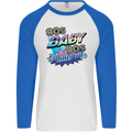 80s Baby 90s Made Me Music Pop Rock Mens L/S Baseball T-Shirt White/Royal Blue