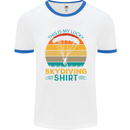 My Lucky Skydiving Funny Skydiver Mens Ringer T-Shirt White/Royal Blue