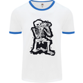 A Skeleton Photographer Photography Mens Ringer T-Shirt White/Royal Blue