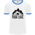 Swimming Pain Cave Swimmer Swim Mens Ringer T-Shirt White/Royal Blue