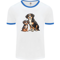 Entlebucher With Puppy Dog Mens Ringer T-Shirt White/Royal Blue