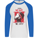 African Woman Even When We Hurt We Hoped Mens L/S Baseball T-Shirt White/Royal Blue