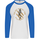The Art of Muay Thai MMA Mixed Martial Arts Mens L/S Baseball T-Shirt White/Royal Blue