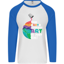 The Earth Without Art Is Just EH Artist Mens L/S Baseball T-Shirt White/Royal Blue