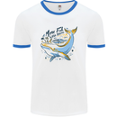 A Naked Banana Freezing Cold in Bed Mens Ringer T-Shirt White/Royal Blue