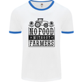 No Food Without Farmers Farming Mens Ringer T-Shirt White/Royal Blue