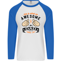 This Is What an Awesome Dad Mens L/S Baseball T-Shirt White/Royal Blue