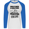 Brother & Brother Friends for Life Funny Mens L/S Baseball T-Shirt White/Royal Blue