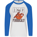 I Nap Funny Periodic Table Sloth Geek Sleep Mens L/S Baseball T-Shirt White/Royal Blue