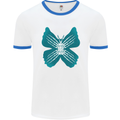 Butterfly Hands Mens Ringer T-Shirt White/Royal Blue