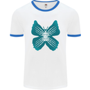 Butterfly Hands Mens Ringer T-Shirt White/Royal Blue