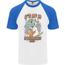 T-Rex Its Me I'm the Easter Bunny Funny Egg Mens S/S Baseball T-Shirt White/Royal Blue