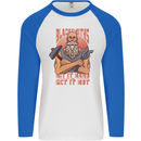 Funny Blacksmith Quote Mens L/S Baseball T-Shirt White/Royal Blue