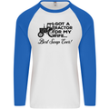 Tractor for My Wife Best Swap Ever Farming Mens L/S Baseball T-Shirt White/Royal Blue