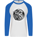 Life Is Better On Two Wheels Mens L/S Baseball T-Shirt White/Royal Blue