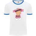 A Baby Girl Gender Reveal Christening Pregnancy Mens Ringer T-Shirt White/Royal Blue