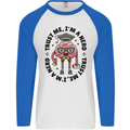 Trust Me I'm a Nerd Geek Graduate Brainy Mens L/S Baseball T-Shirt White/Royal Blue