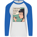 Woman Is Only Helpless Female Empowerment Mens L/S Baseball T-Shirt White/Royal Blue