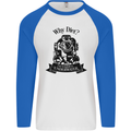 I'm Weightless Underwater Scuba Diving Mens L/S Baseball T-Shirt White/Royal Blue