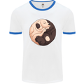 Yin Yang Dogs Mens Ringer T-Shirt White/Royal Blue