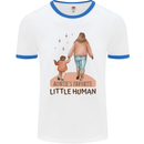Aunties Favourite Human Funny Niece Nephew Mens Ringer T-Shirt White/Royal Blue
