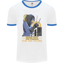 Future Spark Female Welder Welding Mens Ringer T-Shirt White/Royal Blue