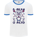 A Mean O Acid Funny Angry Biology Mens Ringer T-Shirt White/Royal Blue