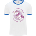 This is My Unicorn Costume Fancy Dress Outfit Mens Ringer T-Shirt White/Royal Blue