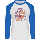 Anatomy of a Fox Foxes Funny Mens L/S Baseball T-Shirt White/Royal Blue