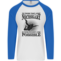 Skydiving No Explanation Freefall Funny Mens L/S Baseball T-Shirt White/Royal Blue