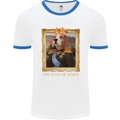 Beagle King Funny Dog Mens Ringer T-Shirt White/Royal Blue