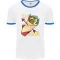 Singles Day Anti Valentines Day Kebab Mens Ringer T-Shirt White/Royal Blue