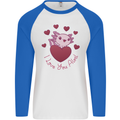 I Love You Alotl Valentines Day Axoloti Mens L/S Baseball T-Shirt White/Royal Blue