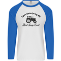 A Tractor for My Wife Funny Farming Farmer Mens L/S Baseball T-Shirt White/Royal Blue