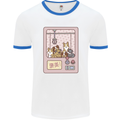 Kawaii Dog Machine Puppy Mens Ringer T-Shirt White/Royal Blue