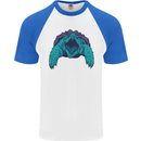 Alligator Snapping Turtle Mens S/S Baseball T-Shirt White/Royal Blue
