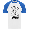 Cows Have Hooves Because They Lack Toes Mens S/S Baseball T-Shirt White/Royal Blue