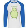 Funny Mother's Day Mamacado Avacado Mens L/S Baseball T-Shirt White/Royal Blue