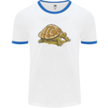 A Brown Tortoise Mens Ringer T-Shirt White/Royal Blue