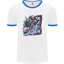 Sushi Dragon Mens Ringer T-Shirt White/Royal Blue