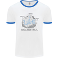 Rocks Aren't Real Funny Conspiracy Theory Mens Ringer T-Shirt White/Royal Blue