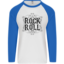 New Soul Rock n Roll Mens L/S Baseball T-Shirt White/Royal Blue