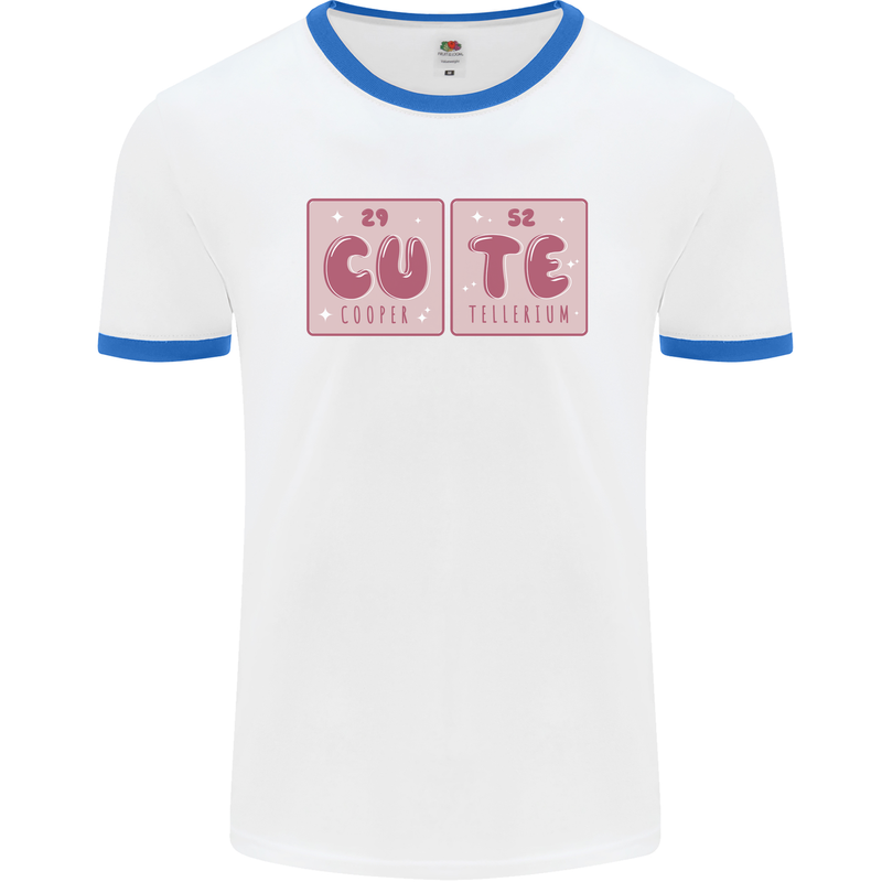 Cute Funny Periodic Table Mens Ringer T-Shirt White/Royal Blue