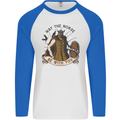 May the Norse Be With You Funny Viking Mens L/S Baseball T-Shirt White/Royal Blue