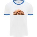 A Cute Cocker Spaniel Dog Mens Ringer T-Shirt White/Royal Blue