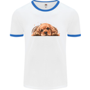A Cute Cocker Spaniel Dog Mens Ringer T-Shirt White/Royal Blue