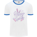 Happy Easter Cool Rabbit Ears and Feet Mens Ringer T-Shirt White/Royal Blue