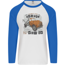 I Can Tow It Funny Towing Truck Operator Mens L/S Baseball T-Shirt White/Royal Blue